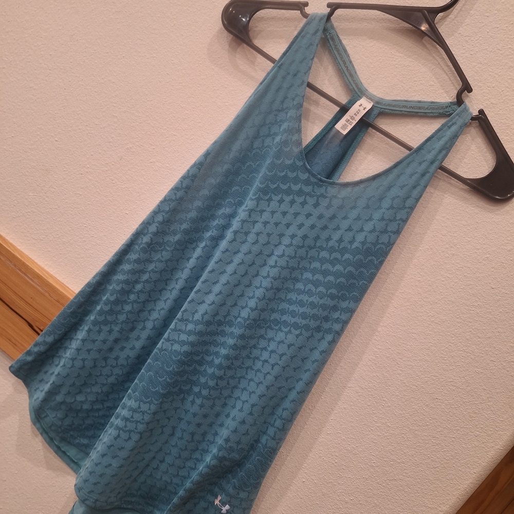 Under Armour Women's Teal Patterned Tank Top